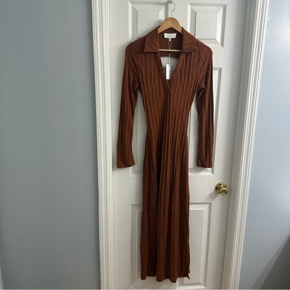 L’Academie Sweater Dress Knit Bodycon Open Back Ribbed Cut Out Size Medium New - Picture 4 of 9